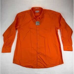 Daniel Ellissa Mens Orange Long Sleeve Dress Shirt DS3001 Size 18.5 36-37 NEW